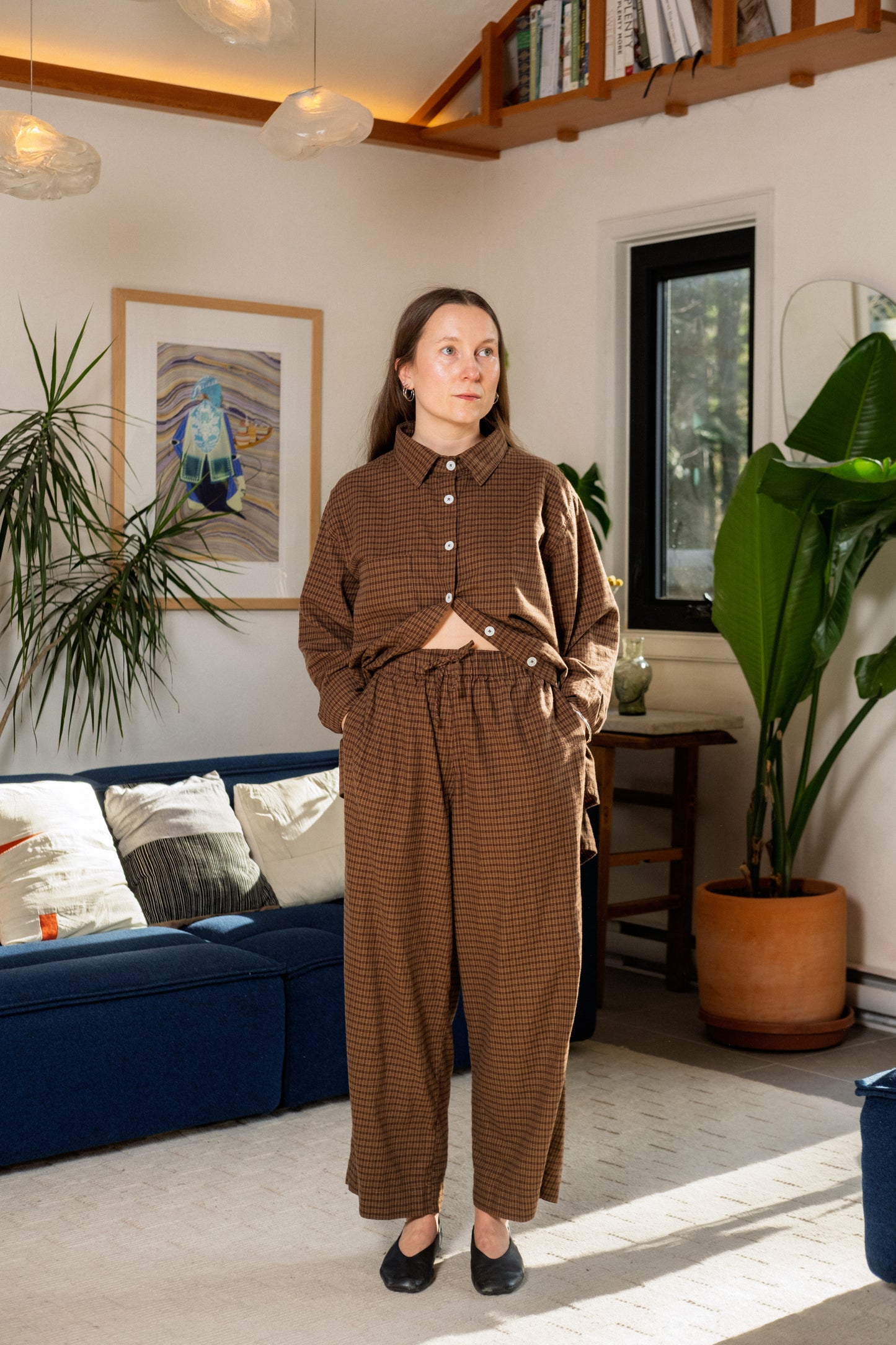 August Pants - Brown Plaid