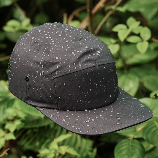 San Poncho - Waterproof 5 Panel Hat - Black