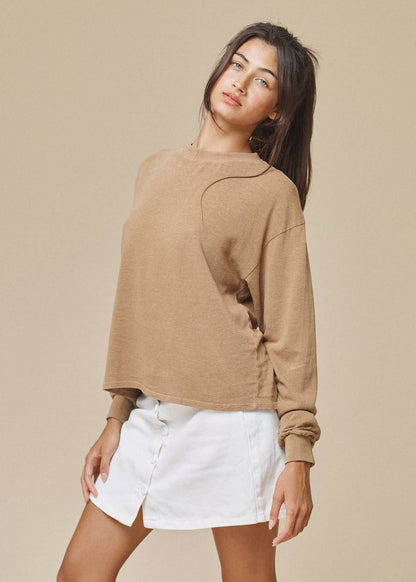 Jungmaven Cropped Long Sleeve Tee - Coyote