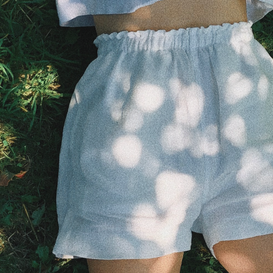 White Eva Shorts - 3X - Lone One
