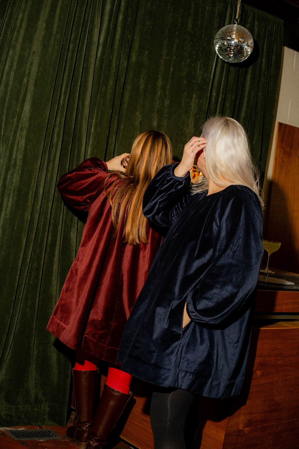 Velvet Mini Olive Dress - Night Sky