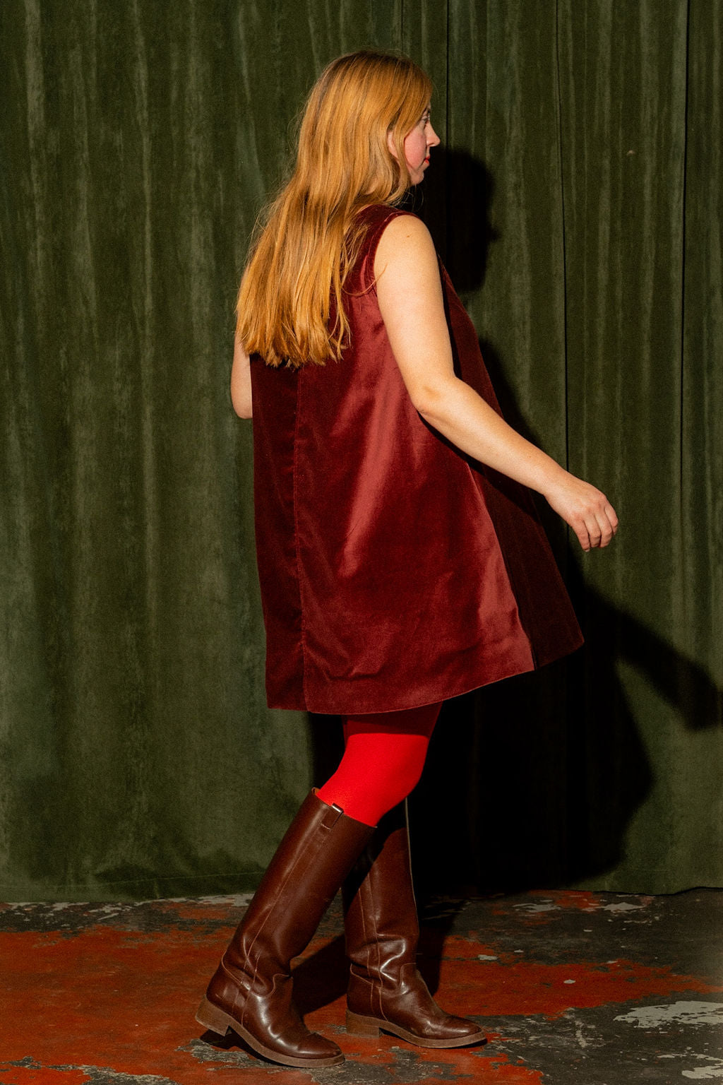 Velvet Lou Dress - Merlot