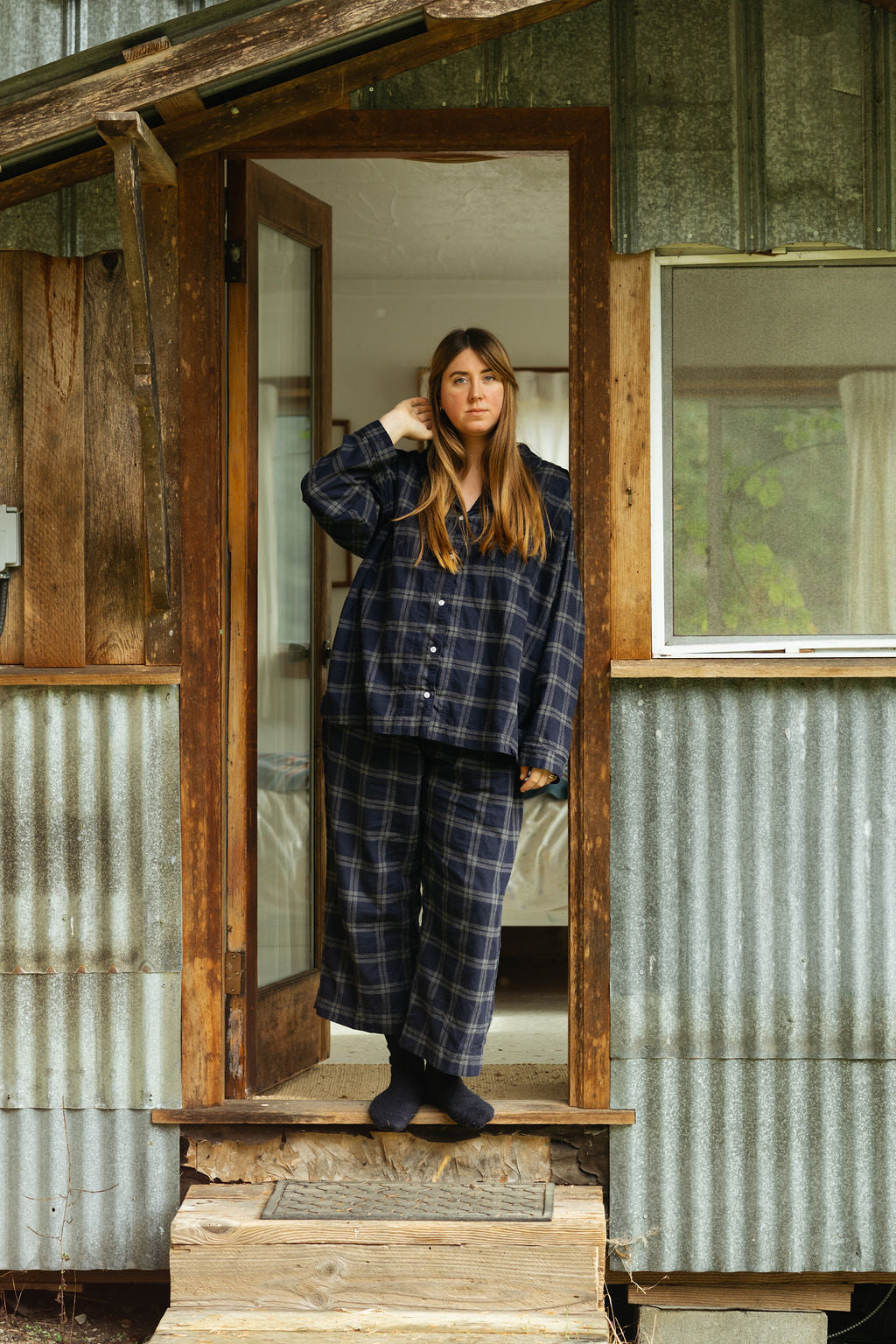 Winter PJs - Blue Plaid Flannel