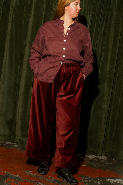 Velvet August Pants - Merlot