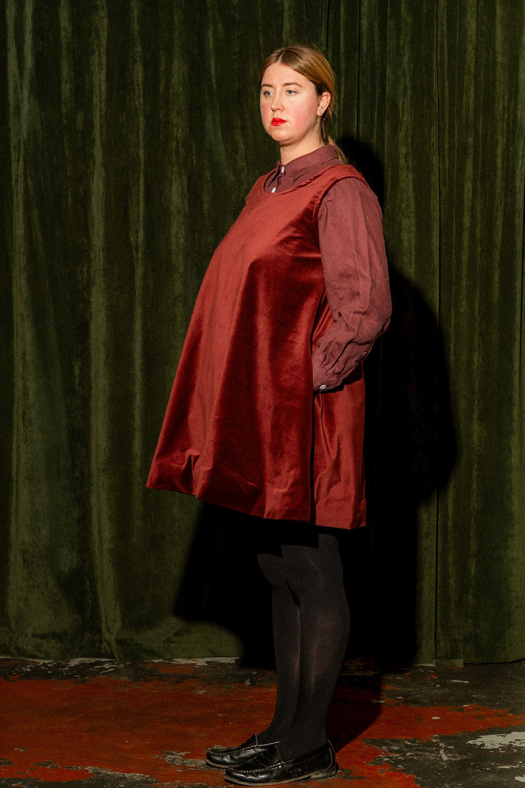 Velvet Lou Dress - Merlot