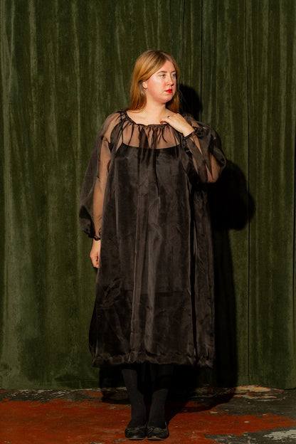 Olive Dress - Black Silk