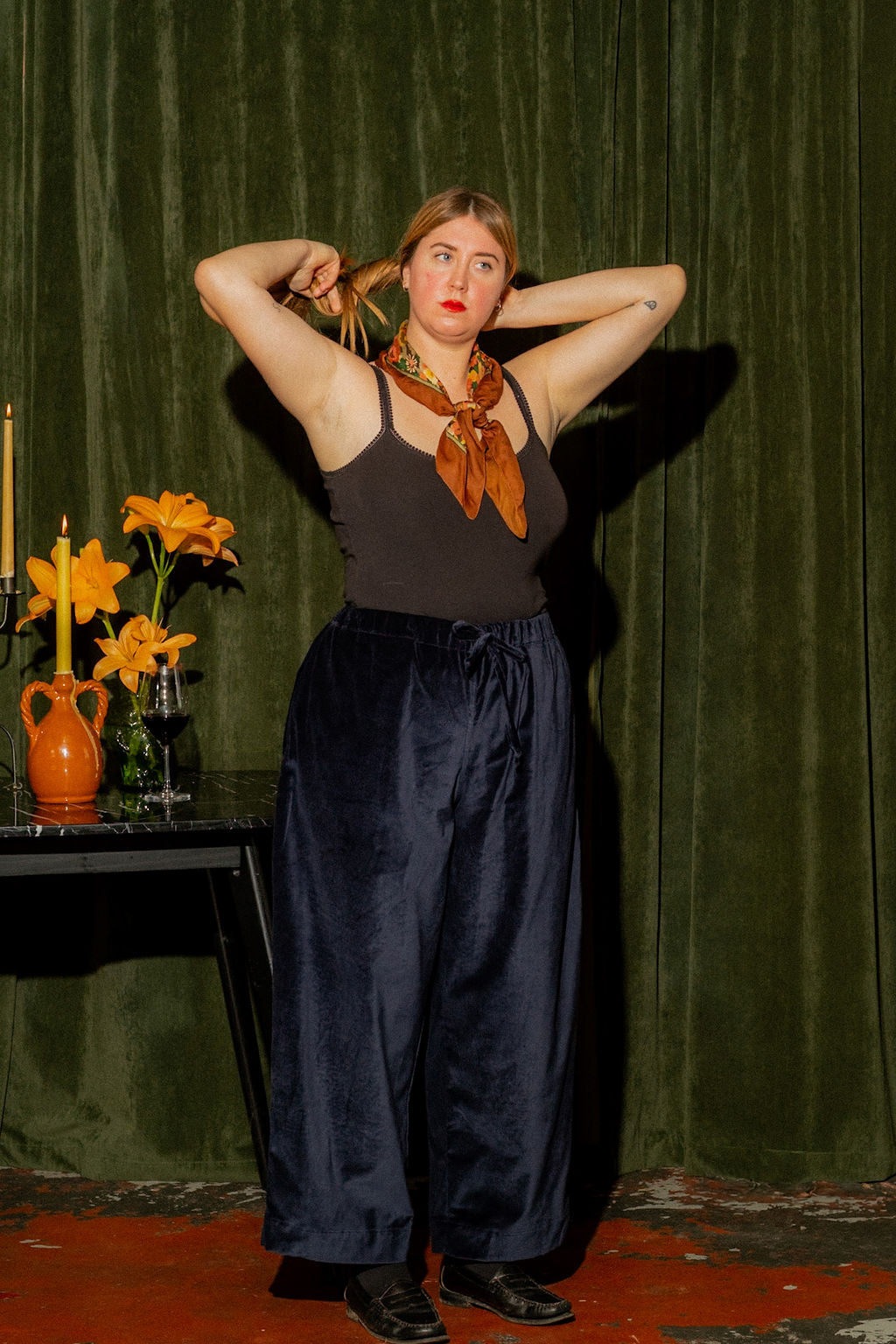 Velvet August Pants - Night Sky