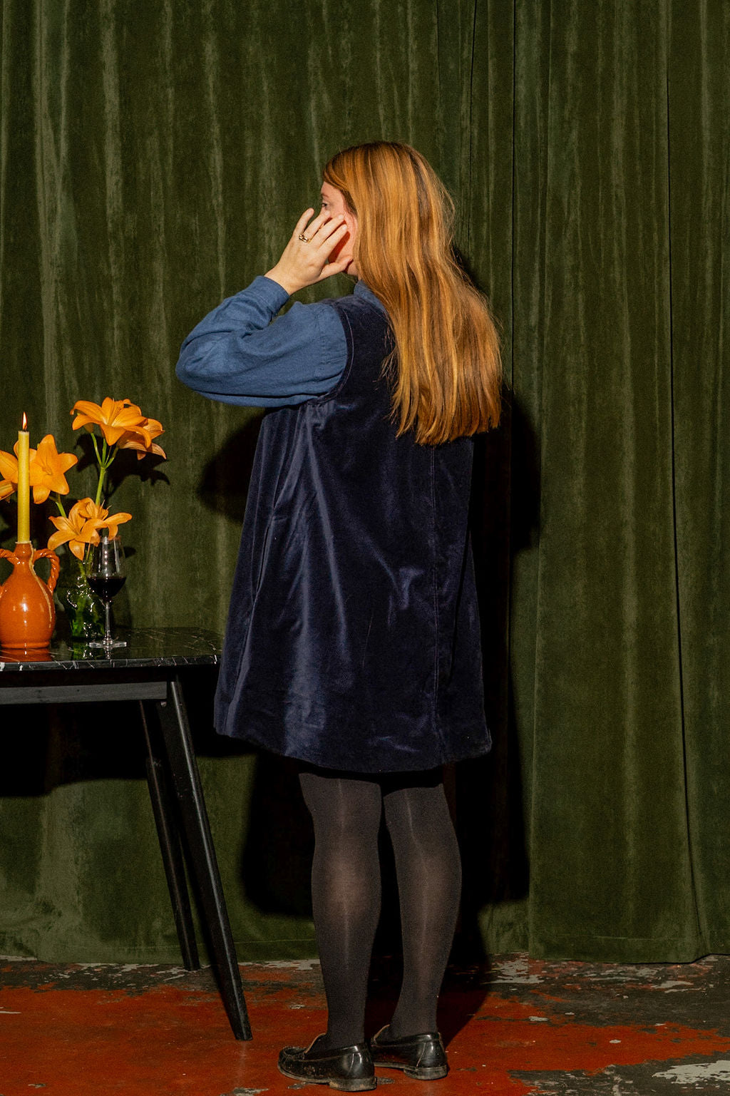 Velvet Lou Dress - Night Sky