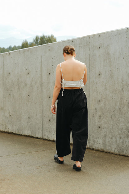 Jules Pant - Black with White Stripe