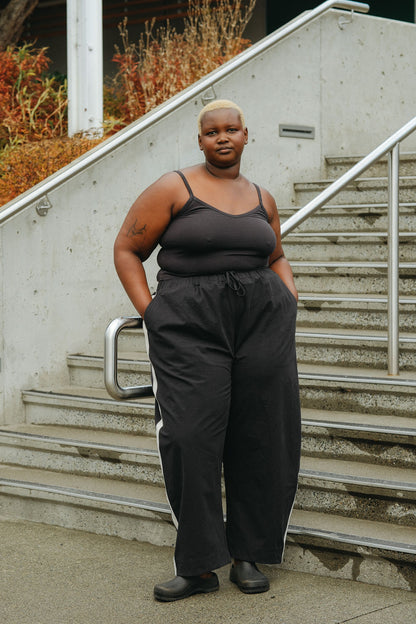 Jules Pant - Black with White Stripe