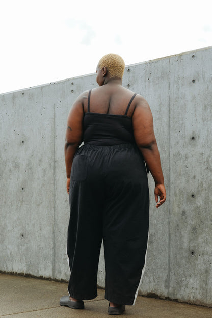 Jules Pant - Black with White Stripe