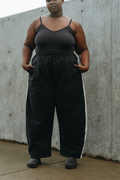 Jules Pant - Black with White Stripe