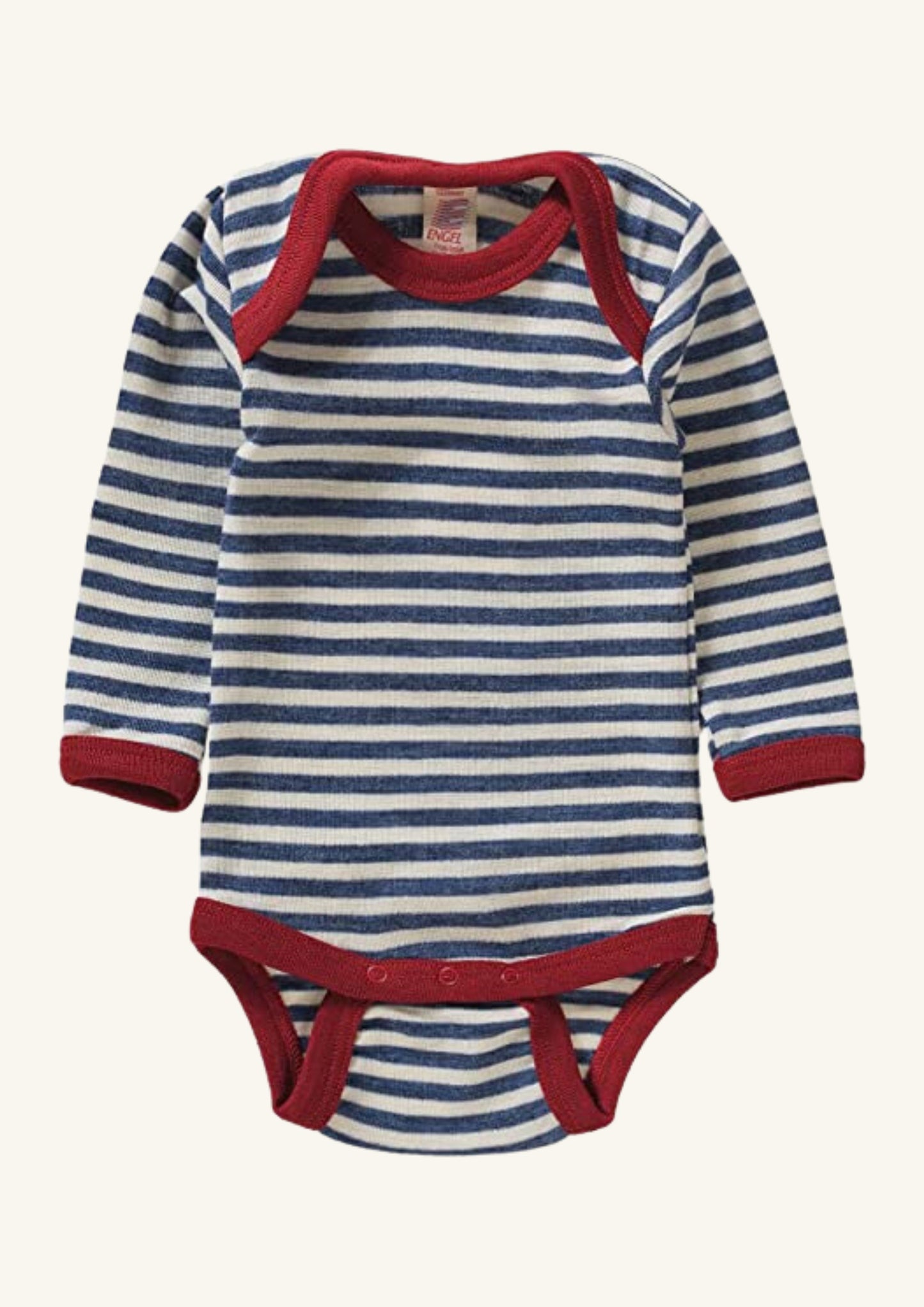 Engel Bodysuit - Blue Stripe with Red Trim